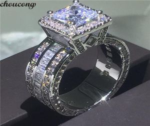 Choucong Vintage Court Ring 925 Sterling Silver Princess Cut 5a CZ Stone Engagement Wedding Band Rings For Women Sieraden Gift4792744