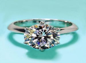 Choucong Women Solitaire 7 mm Stone CZ 5A Zircon Stone 925 STERLING SILPEG ENGACTION BAGNE DE MEAL SZ 410 Gift7744798