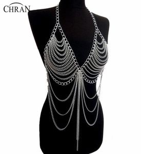 Chran New Fashion Beach Chain Colliers Chain de chaîne alliée Bra Colliers Long Pendants pour femmes Jieltrages de corps sexy BC0395 J194175336