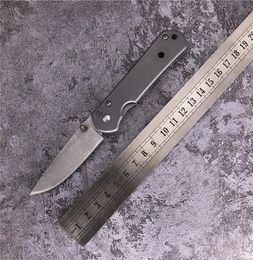 Chris Reeve Mini Sebenza 21 Versión rentable Cuchillo plegable de bolsillo 7CR13MOV Mango de acero de espada lavado de piedra Camping Outdoor ED4150185