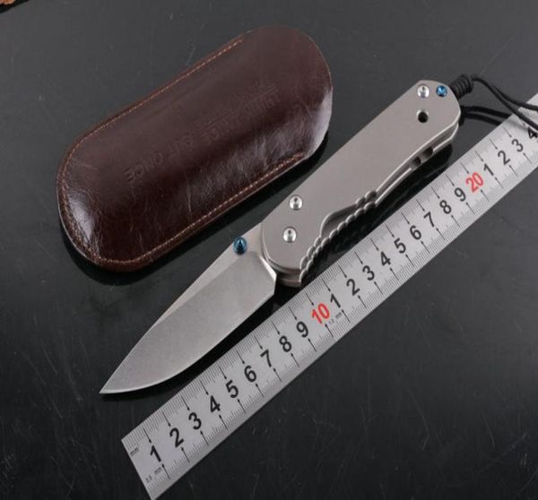 Chris Reeve estándar grande Sebenza 24 Cuchillo plegable D2 Blade TC4 Mango Camping Hunting Citina fruta al aire libre Survive Knife1889595