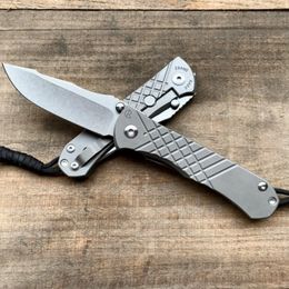 Chris Reeve Umnumzaan CR Flipper cuchillo plegable S35VN hoja mango de titanio 21 cuchillos de bolsillo EDC herramientas