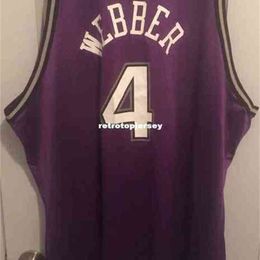Chris Webber 4 # Jersey Champion des années 90 Mint Bibby Cousue de basket-ball