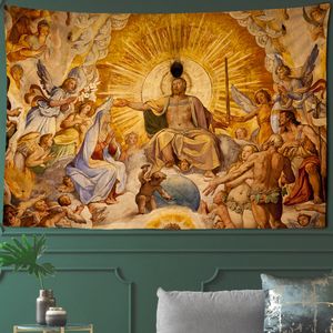 Christ Jésus Tapestry Classical God Church Mural Mur Mur