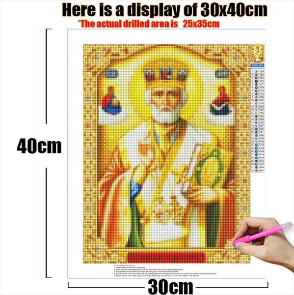 Christ People 5d Diamond Painting Jésus Portrait Diamond Mosaic Painting Kitsfull Square / Round Rhinaistone broderie DIY CADE