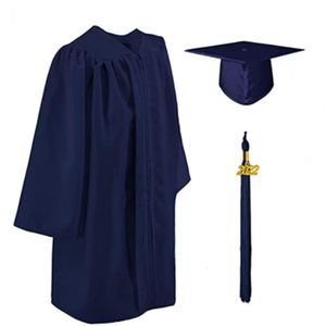 Robes de baptême 1 Set Graduation Dress Bachelor Cap Unisex University Academic Dress avec Graduation Cap Hommes Femmes Graduation Gown Hat Set 230408