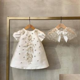 Abiti da battesimo 1a festa di compleanno Principessa dei fiori Bambini Ragazze vestono per e bambino Battesimo Abiti da ballo per battesimo Consegna di goccia K Dhxjk