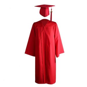 Robes de baptême Adulte Zip Closure University Academic Graduation Robe Robe Mortarboard Cap 230408