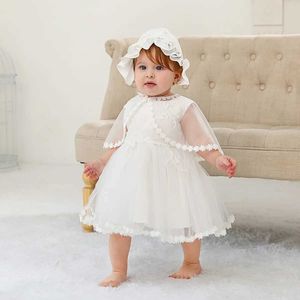 Doopjurken Baby Girl Christmas Dress Princess Tie Formele Westido Baby Baptist Baby kleding 1e verjaardagsjurk RBF184010 Q240521
