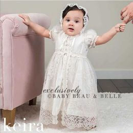 Doopjurken Baby Girl Dress Embryo Pearl 1 jaar Verjaardag Wedding Party Kerstkleding 3-24 maanden Q240507