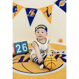 Doopjurken Basketbal Baby thema Centennial Photography Props Clothing Baby Photographyl240514