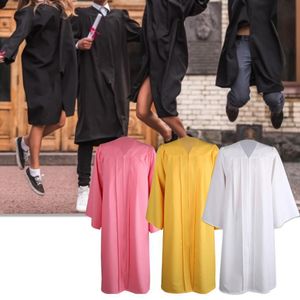 Doopjurken Black Graduation Jurk en Tassel Doctoral Cap Sets Bachelor Cloak Graduation Robe Cosplay kostuum voor diploma -uitreiking 230408