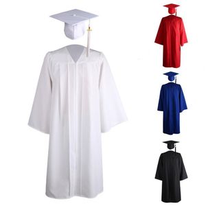 Doopjurken chique academische jurk set pure kleuren lange mouw vrijgezellen comfortabele academische jurk set 230408