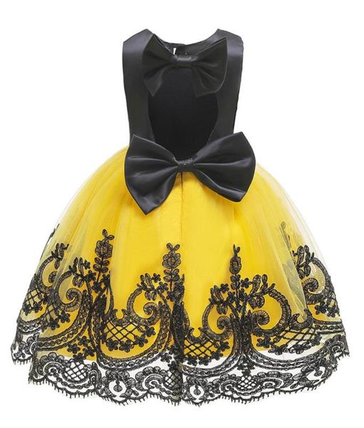 Vestidos de bautizo para la fiesta de cumpleaños de las niñas Niños Bowknot Lace Tutu Princesa Clothing Clothing6099718