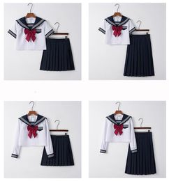 Doopjurken Japanse orthodoxe meisjes JK uniform rok zeeman jurk lange mouw studentenpak Kansai geplooide rok academische set JKN2106 230408