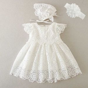 Robes de baptême-né de baby shower robe fête fille dentelle princesse 1er anniversaire vêtements 3-24m q240507