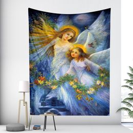 Jésus chrétien psychédélique scène décoration intérieure art tapisserie hippie boho tarot jolie chambre muror décor mur