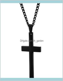 Christian Jesus Single Titanium Collier en acier inoxydable argent argent noir prière couger crucifix Pendants hommes bijoux nmv5k pendentif n ds4x17045667
