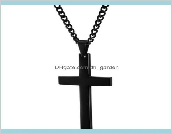 Christian Jésus Unique Titane Collier En Acier Inoxydable Or Argent Noir Prière Ras Du Cou Crucifix Pendentifs Hommes Bijoux Nmv5K Pendentif N Ds4X16938632