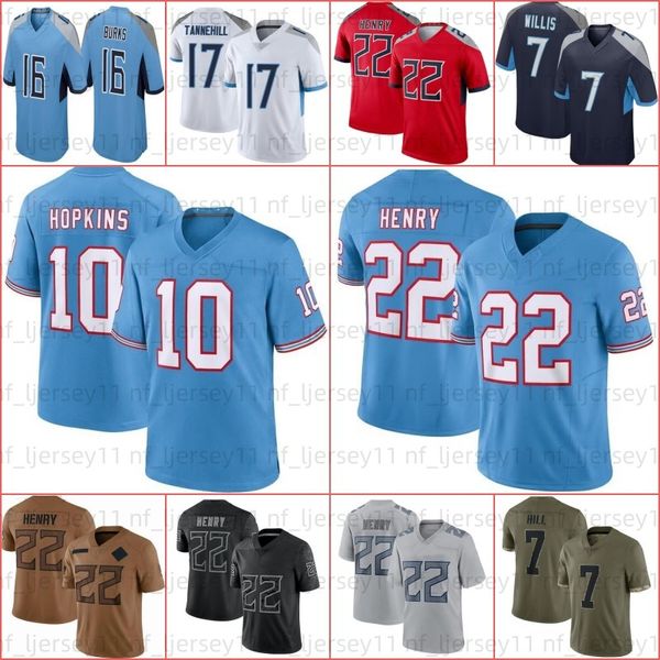 Tony Pollard Ridley Will Levis Football Jersey Jeffery Simmons DeAndre Hopkins Warren Moon Treylon Burks Steve McNair Eddie George Colton Dowell Ryan