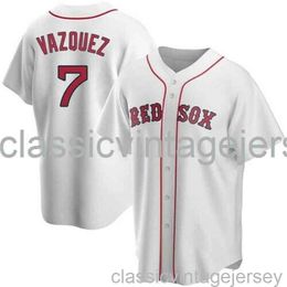 Christian Vazquez Blanc Ver2 AOP Baseball Jersey XS-6XL Cousu Hommes Femmes Jeunesse Baseball Jersey