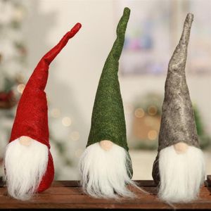 Christman père noël poupée scandinave Gnome en peluche cadeau d'anniversaire maison fête noël ornements vacances Table Decor260u