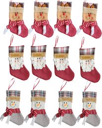 Christmas 3D Chaussettes décoratives Sac-cadeau Candy Mini Christmas bas de Noël décorations d'arbre 4073180