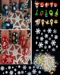 Christmas 3D Nail Art Autocollants Snowflakes Design 3D Nail Art Stickers Octise pour Nail Tips Decoration DIY Décorations Fashion Nail8263215