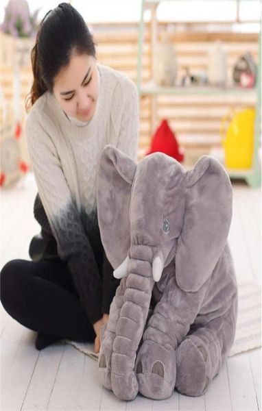 Noël 4060CM éléphant en peluche oreiller infantile doux pour dormir animaux en peluche jouets en peluche bébé 039s cadeaux Playmate pour enfant3896804