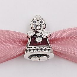 Kerstmis 925 Sterling Silver Beads Mrs Christmas Charm Past European Pandora Style Jewelry armbanden ketting 792005EN07 ANAJEWEL