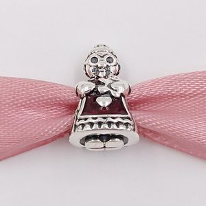 Andy Jewel Christmas 925 Sterling Silver Beads Mrs Christmas Charm Compatible avec les bijoux de style européen Pandora Bracelets Collier 792005EN07 Cadeaux d'hiver