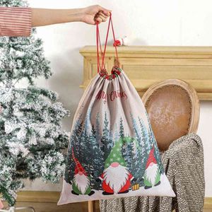 Calendrier de l'avent de noël compte à rebours sac cadeau Jute bonbons bricolage Calendrier de noël cordon lin paquet poche couverte