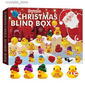 Calendrier de l'Avent de Noël Canards 24pcs Set Mignon Canard En Caoutchouc Nouvel An Compte À Rebours Soulagement Du Stress Noël Cadeaux Créatifs Pour Enfants L230518