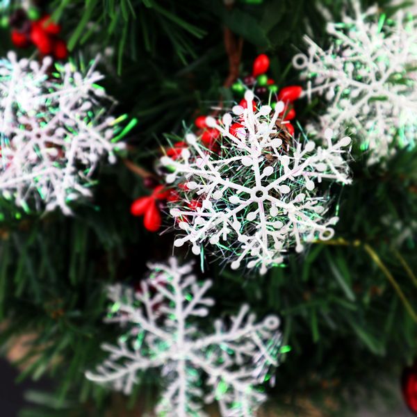 Noël flocon de neige artificiel 3 pc/pack décor d'arbre de noël neige faux flocons de neige décorations de noël pour la maison noel