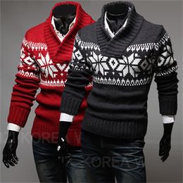 Noël Automne Jersey Navidad Hombre Jacquard Homme Chandail Mince Chandails Tricotés Hommes Pulls 201120