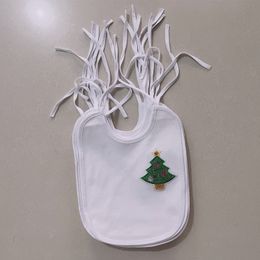 Kerstmis Baby slabbetjes voor geschenk baby peuter katoen waterdichte boeren boeren kerstman sneeuwman kerstboom voeding slabbetje