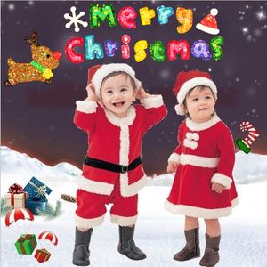 Kerst Babykleding Kinderen Kerstman Cosplay Kostuums Maskerade Kerstman Prestaties Kostuum Kerstfeestcadeaus