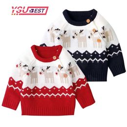 Noël bébé pull né tricoté bébé vêtements garçons chandails cerfs filles Cardigan enfant en bas âge garçon pull enfants tricots pull 211106