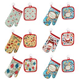 Kerst bakhandschoenen 2 stks / set Kerstdecoratie voor thuis Kerst 2020 Ornament Gift Nieuwjaar Xmas Gift