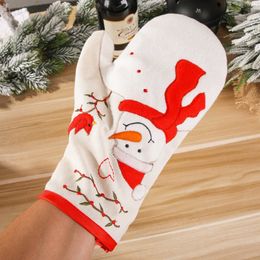 Kerstmis bakwarmte-resistente ovenwanten keuken grillen anti-scaltende ovenhandschoenen handschoenen