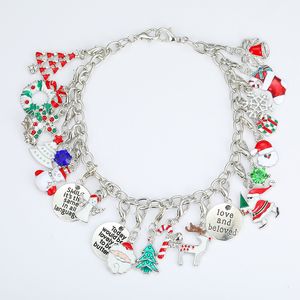 Bracelet de perles de Noël coffret cadeau ensemble calendrier bijoux à bricoler soi-même cadeaux d'ornement de main féminine