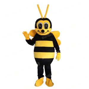 Christmas Bee Mascot Costume Cartoon thème personnage Carnival Unisexe Adults Size Halloween Birthday Party Fancy Outdoor tenue pour hommes femmes