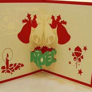 Cartes de vœux de voeux 3D de la bande dessinée de Noël de dessin animé 3D Cartes postales d'invitation pour Festive Party Fournitures