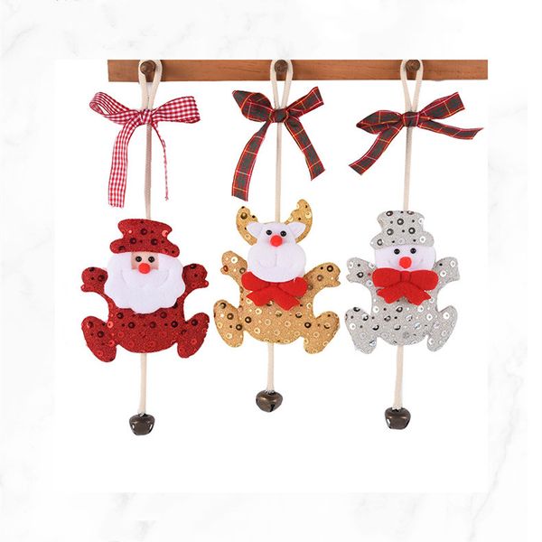 Campana de Navidad Muñeca colgante Adorno de árbol de Navidad Fiesta en casa Fiesta de boda Decoración colgante Juguetes para niños Manualidades Accesorios decorativos LYX110