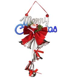 Cloche de noël pendentif arbre de noël père noël pour cadeau de nouvel an carillon éolien décoration de la maison