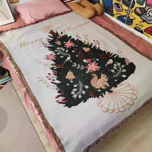 Kerstdekte beperkte hoeveelheid handwerkontwerper deken sofa deken gooi dekenddiket kerstbeperkte editie