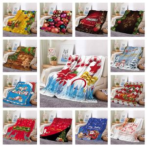 Kerstdekens 150x200cm Throw Travel Deken Warm flanel Xmas Tree Spread For Kid Child Bed Sofa auto Jaar cadeau HT1800 A1-A20