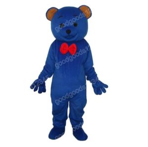 Costumes de mascotte d'ours bleu de Noël Halloween robe de soirée fantaisie personnage de dessin animé carnaval publicité de Noël tenue de costume de fête d'anniversaire