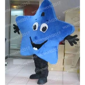 Christmas Blue Star Mascot Costume Simulation Catoon Character Outfit Pak Carnival Volwassenen Verjaardagsfeestje Fancy Outfit voor mannen Vrouwen