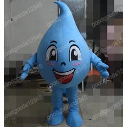 Costumes de mascotte de goutte d'eau bleue de Noël Halloween robe de soirée fantaisie hommes femmes personnage de dessin animé carnaval publicité de Noël tenue de costume de fête d'anniversaire